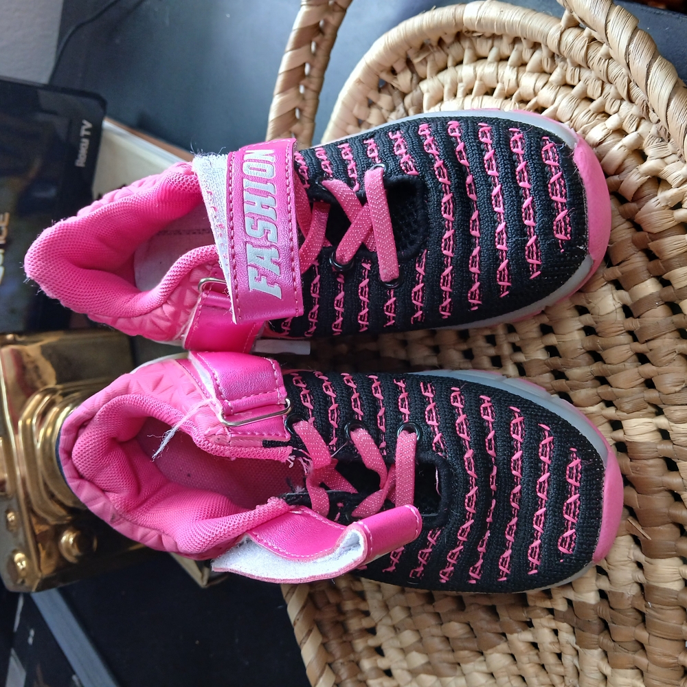 Kids Sneakers - Pink and Black